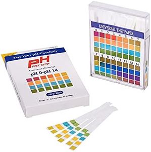 100Pcs PH Test Strips, pH Value Test Strips Urine, Water pH Tester pH Testing Strips, pH 0-14 Test Indicator Litmus Paper Water Soil Testing Kit