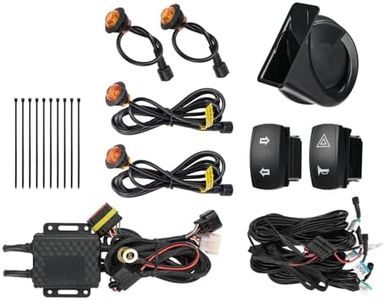 KEMIMOTO UTV Turn Signal Kit with Horn, Pre-Wired, Plug and Play UTV ATV Blinker with Rocker Switch, Hazard Light, Universal Street Legal Kit Compatible with Polaris, Can-Am, Kawasaki, CFMOTO