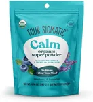 Four Sigmatic Calm Super Powder Organic Superfood Powder with Magnesium Citrate, Organic Chamomile Extract, and Organic Tremella Mushroom Extract | Blueberry Powder Drink Mix (4.94 oz.)