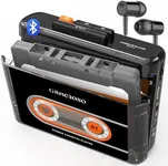 Bluetooth Cassette Tape Player with 1100mAH Rechargeable Battery, Compact Vintage Cassette Player with Earphone, Back Clip Portable Cassette Player for Home,Park