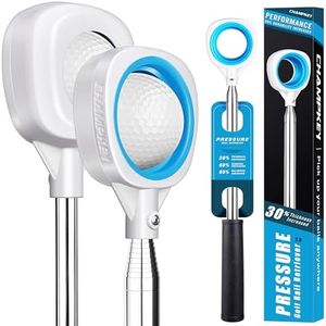 CHAMPKEY Performance Golf Ball Retriever Single Sided - Thicken Stainless Steel Shaft with Rubber Grip Golf Retriever - Available in 9Ft / 12Ft / 14.5Ft / 16.3Ft (9 FT)