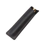 Single Pen Case, Retro Leather Fountain Pen Pouch Holder, Handmade Vintage Pen Protective Sleeve Pouch (Black-1 Pen Holder)