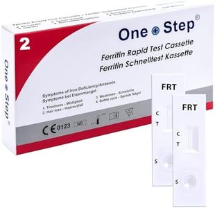 2 x One+Step Eisenmangel Test I Eisenwert Selbsttest I Ferritin Test für zuhause I Erkennung Eisen Mangel bei Haarausfall, Erschöpfung oder Kopfschmerzen I Eisentest mit schnellem Ergebnis