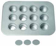 Chicago Metallic 77122 2-Inch by 1.6-Inch Cavities Mini Cheesecake Pan 12 Cavity, 13.90-Inch by 10.60-Inch