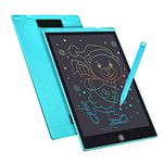 LCD Writing Tablet Drawing Board 12 Inch Colorful Girls Toys Christmas Birthday Gift for 3 4 5 6 7 Year Old Girls Erasable Drawing Tablet Doodle Board Toddler Learning Toys for Girls Age 3+ (Blue)