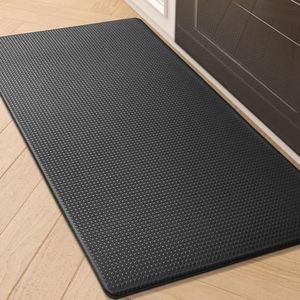 Color&Geometry Kitchen Rugs, Kitchen Runner Rug Kitchen Floor Mat, Cushioned Anti-Fatigue Kitchen Mat, Non Slip Waterproof Comfort Standing Padded, Memory Foam Kitchen mat, 17"x29", Black