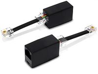 (2 Pack) Ethernet to Phone Line RJ45 Female to RJ11 Male Adapter for Landline Telephone, Fax, DSL Modems