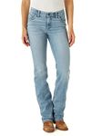 Wrangler Women's Willow Mid Rise Performance Waist Boot Cut Ultimate Riding Jean, Light Wash, 9-32