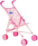 Peppa Pig Single Pink Stroller | Children's Baby Doll Buggy with Peppa Pig Pattern | Umbrella Fold Pushchair Toy for Kids | Role Play Toy Dolls Stroller | Perfect for Ages 3+