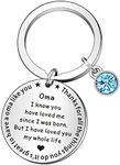 WTOPP Oma Keyring Gifts from Grandson Granddaughter Babysitter Gifts Oma Appreciation Gifts Thank You Gifts Keyring for Oma Oma Christmas Birthday Thanksgiving Gifts, Silver, One Size, Women