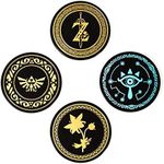 The Legend of Zelda Metal Coasters Tinplate | Set of 4 | Unique Retro Gaming Gift | Ideal for Dining Table | Premium Quality Cup, Glass, Drinks Coasters