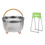 Dacvgog Steel Steamer Basket Set,-Pot Accessories for Ninja Foodi Pressure Cooker & Multi Cooker,6Qt