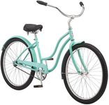 Schwinn Mikko Beach Cruiser Bike for Adult, Single Speed, Coaster Brake, 26-Inch Wheels, 17-Inch Steel Frame, Full Front & Rear Fenders, Classic Handlebar, Teal