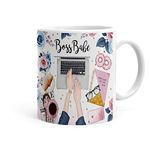 Khakee Boss Lady Theme Printed Ceramic Coffee Mug for Women - Multicolor , 325ml (BL-05)