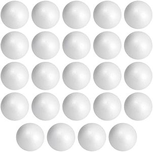 Juvale 24 Pack 3 Inch Foam Balls for Crafts, Smooth Polystyrene Spheres for DIY Decorations, Classroom Projects