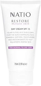 Natio Australia Restore Day Cream SPF 15 75ml - Firming & Hydrating Day Moisturiser for Mature Skin - Hyaluronate, Rosehip, Aloe, Tumeric, Arnica, Apricot Kernel, Shea Butter & Calendula - Made in Australia