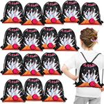 16 Pcs Bowling Party Favor Bags Bowling Party Supplies Gift Drawstring Bags Bowling Treat Candy Goodie Bags for Bowling Party(Bowling Style)