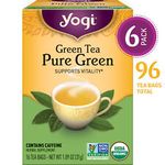 Yogi Tea - Green Tea Pure Green - Supports Vitality - 6 Pack, 96 Tea Bags