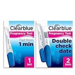 Clearblue Pregnancy Value Bundle; Double-Check and Date Combo Pack (1 Digital, 1 Visual) + 1 Rapid Detection Test - Easy at Home Pregnancy Test