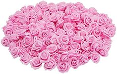 Dark Pink Artificial Roses, 2-Inch Faux Flower Heads for Crafts, Decorations (200 Pack)