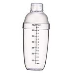 Bridge2shopping Acrylic Cocktail Shaker with Strainer Unbreakable, 700 ML