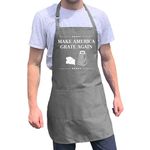 ApronMen - Make America Grate Again Apron, Gray Apron, One Size Fits All