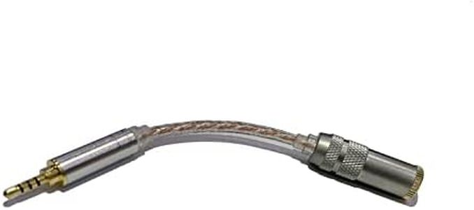 Yaowanguan Adattatore Cavo jack maschio bilanciato da 2,5mm a jack femmina bilanciato da 4,4mm per cuffie/amplificatore/lettore audio/PDA, Adattatore connettore convertitore placcato in oro
