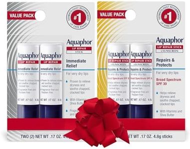 Aquaphor Lip Repair Lip Balm Set, Lip Repair Stick, 0.17 Oz (Pack of 2) + Lip Repair and Protect Stick, Lip Balm with Sunscreen SPF 30, 0.17 Oz (Pack of 2), Holiday Gifts for Self Care