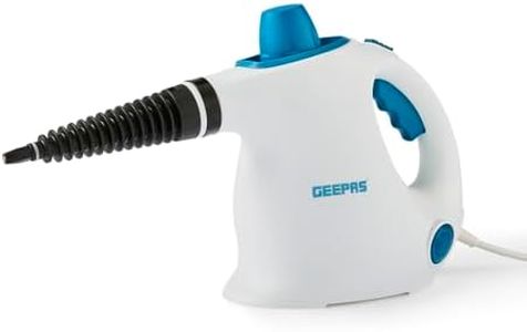 GEEPAS Handheld Steam Cleaner Multipurpose, 1050W Motor - 9 Accessories, Child Lock - 0.4L Capacity, 180° Nozzle, 25-30g/min Steam - 110℃ Steam, Kills 99.9% Bacteria - Home, Furniture, Bathroom