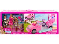 Barbie Playset with 4 Sister Dolls and Limo that Opens and Expands to 2 Feet, Includes 10+ Party Accessories, Gift for Kids 3 to 7 Years Old
