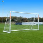 Progoal Garden Football Goals (12x6) - 6x4, 8x6 or 12x6 Football Goals for the Garden with Football Net Included. 70mm Reinforced uPVC Goal Posts for Garden & Training with Locking Parts.