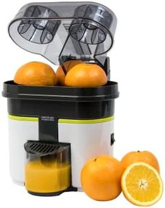 Cecotec Presse-agrumes électrique EssentialVita Twice White. 90 W, double tête et coupeur, filtre pour pulpe, verre 500 ml, pièces lavables au lave-vaisselle (Zitrus Turbo)