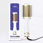 Winston 2-in-1 Hair Styling Blow Brush for Women - 1200 Watts | Hot Air Brush, Hair Volumizer Brush, Hair Blow Dryer Brush with Charcoal Bristles for Salon-Quality Volume and Shine (White) - 1-Year Warranty