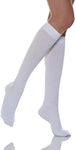 RelaxSan 820-new (White, Sz.4) Unisex cotton support socks 18-22 mmHg graduated compression