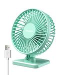 Gaiatop USB Desk Fan, Small But Powerful, Portable Quiet 3 Speeds Wind Desktop Personal Fan, Adjustment Mini Fan Table Fan for Better Cooling, Home Office Car Indoor Outdoor(Green)