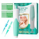 Skin Tag Tool Kit, 2 in 1 Upgrade For Small to Large Skin Tags (2-8mm) Fast and Easy Skin Tag Kit Tools with 40 Bands (green)