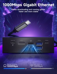 JSAUX 6-in-1 Docking Station – USB-C Hub with HDMI, USB, Ethernet