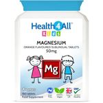 Health4All Kids Magnesium Chewable 180 Tablets (V) for Anxiety, Sleep, Ticks. Vegan Magnesium Citrate Sleep Aid for Kids. Tasty Magnesium for Kids - Tablets (not Gummies) Supplement