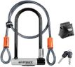 Kryptonite Kryptolok Standard 12.7mm U-Lock Bicycle Lock with FlexFrame-U Bracket & KryptoFlex 410 10mm Looped Bike Security Cable