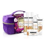 Toni&Guy Ultimate Care & Nourish with a Large Plush Velvet Vanity Gift Case Christmas Gift Set Perfect Gifts for Her 5 Piece