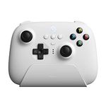 8BitDo Ultimate 2.4g Wireless Controller with Charging Dock, 2.4g Controller for PC, Android, Steam Deck & iPhone, iPad, macOS and Apple TV (White)