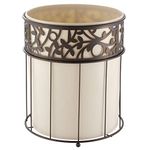 Interdesign Steel Vine Wastebasket Trash Can (Vanilla and Bronze)