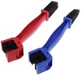 Bike Chain Cleaning Brush - Motorcycle Chain Cleaner, 2Pcs Chain Washer, Cleaning Brush Tool for Bicycle Motorcycle (Blue and Red)