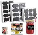 XFasten Chalkboard Labels for Jars 96 pcs with Chalk Marker Chalk Black Labels with White Pen, Assorted Pantry Labels for Containers, Mason Jars, Spice Jars, Waterproof Labels for Bottles