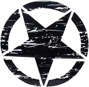 Decalcomanie per auto, adesivo per carrozzeria da 19,7 pollici Decorazione stella nera compatibile con F150 Wrangler Rubicon JK CJ TJ YJ