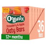 Organix Strawberry and Apple Organic Soft Oaty Snack Bars Multipack, No Added Sugar, (6 x 23 g) (Pack of 6), Total 36 Bars