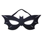 SOUTHSKY Batgirl Costume Mask,Black Red Eye Mask Half Face Masks For Halloween Costume Cosplay Raves Party (Full Black)