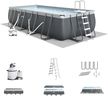 INTEX 26363EH Ultra XTR Deluxe Rectangular Above Ground Swimming Pool Set: 24ft x 12ft x 52in – Includes 2100 GPH Sand Filter Pump – SuperTough Puncture Resistant – Rust Resistant – Easy to Assemble