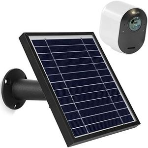 Uogw Solar Panel Charge for Arlo Pro 3 /Arlo Ultra/Ultra 2/Arlo Pro 4, with 11.5ft Waterproof Magnetic Power Cable, Adjustable Mount(Black)