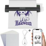 MUNBYN Tattoo Stencil Printer ITP05, Wireless Thermal Tattoo Printer with 10 Transfer Papers, Compatible with Android and iOS Phone/Tablet & PC, Tattoo Printer for Tattoo Artists & Beginners